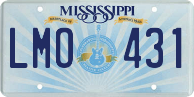 MS license plate LMO431