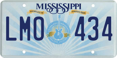 MS license plate LMO434