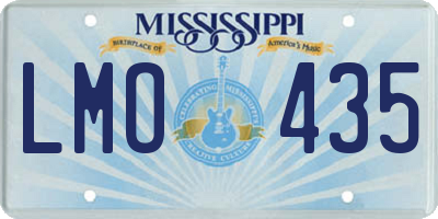 MS license plate LMO435