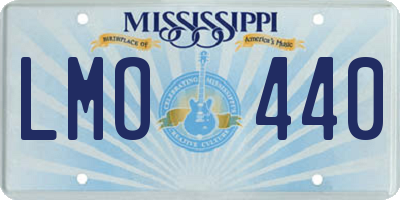 MS license plate LMO440