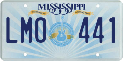 MS license plate LMO441
