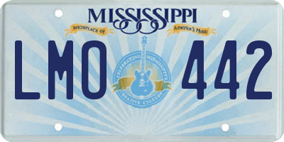 MS license plate LMO442