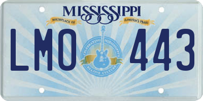 MS license plate LMO443
