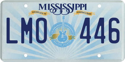 MS license plate LMO446