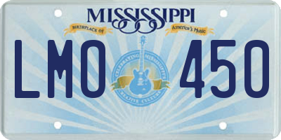 MS license plate LMO450