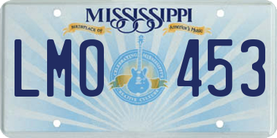 MS license plate LMO453