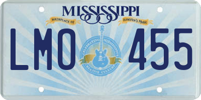 MS license plate LMO455