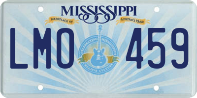 MS license plate LMO459