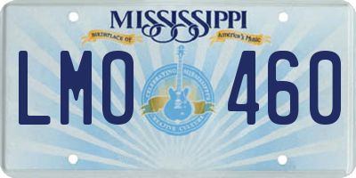 MS license plate LMO460