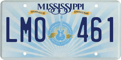 MS license plate LMO461