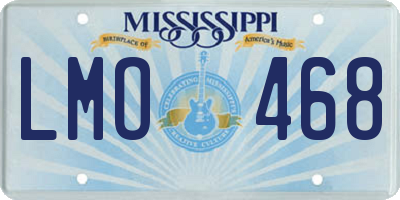 MS license plate LMO468