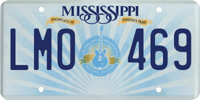 MS license plate LMO469