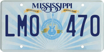 MS license plate LMO470