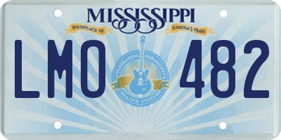 MS license plate LMO482