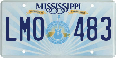 MS license plate LMO483