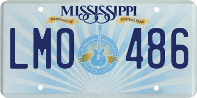 MS license plate LMO486