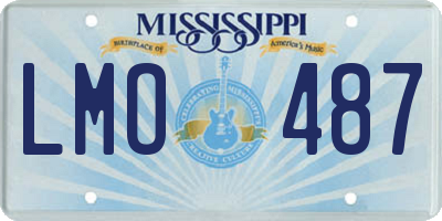 MS license plate LMO487