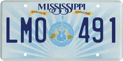 MS license plate LMO491