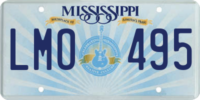 MS license plate LMO495