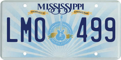 MS license plate LMO499