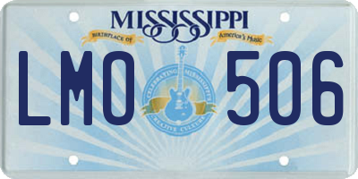 MS license plate LMO506