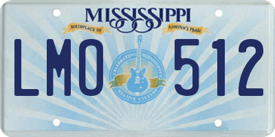 MS license plate LMO512