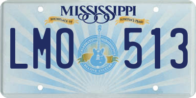 MS license plate LMO513