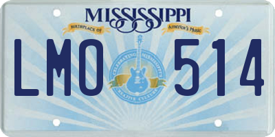 MS license plate LMO514