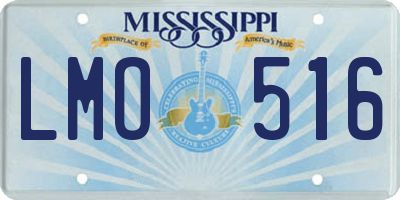 MS license plate LMO516