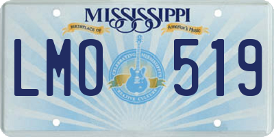 MS license plate LMO519
