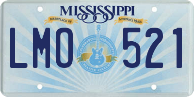 MS license plate LMO521
