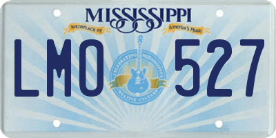 MS license plate LMO527
