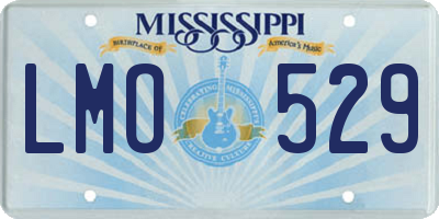 MS license plate LMO529