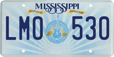 MS license plate LMO530