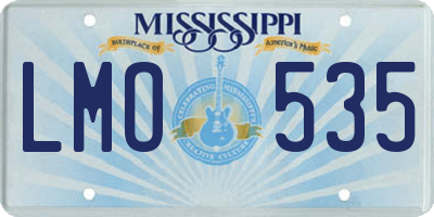 MS license plate LMO535