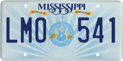 MS license plate LMO541