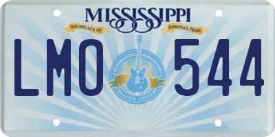 MS license plate LMO544