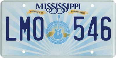 MS license plate LMO546