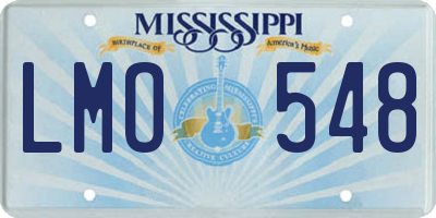 MS license plate LMO548