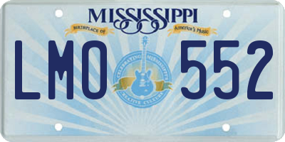 MS license plate LMO552
