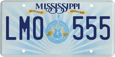 MS license plate LMO555