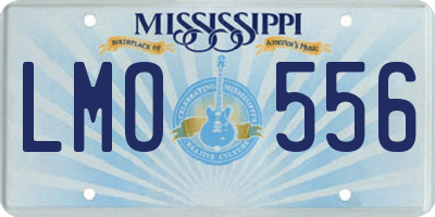 MS license plate LMO556