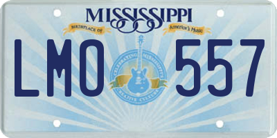 MS license plate LMO557