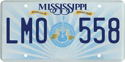 MS license plate LMO558