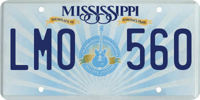 MS license plate LMO560
