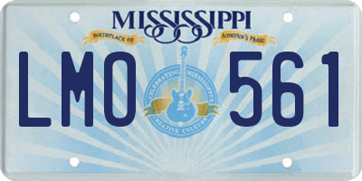 MS license plate LMO561