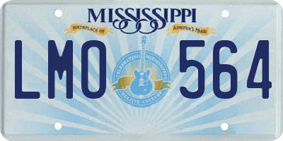 MS license plate LMO564