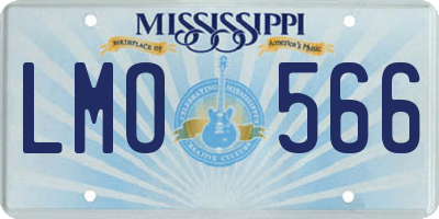 MS license plate LMO566