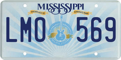 MS license plate LMO569