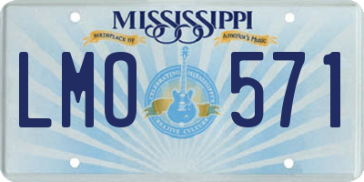 MS license plate LMO571